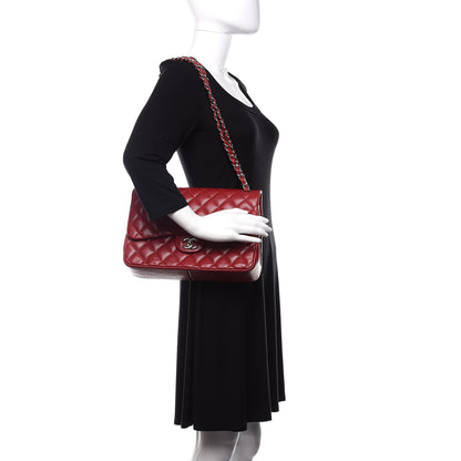 Chanel Caviar Quilted Jumbo Double Flap Red 2 of 12