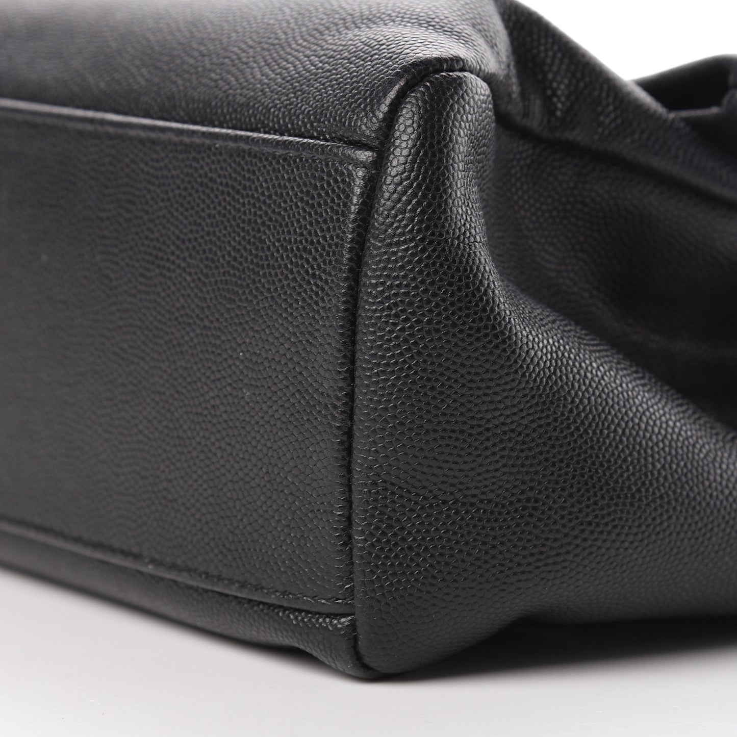 Grain De Poudre Medium West Hollywood Monogram Fold-Over Black