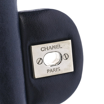 Chanel Lambskin Quilted Medium Double Flap Navy 7 of 12
