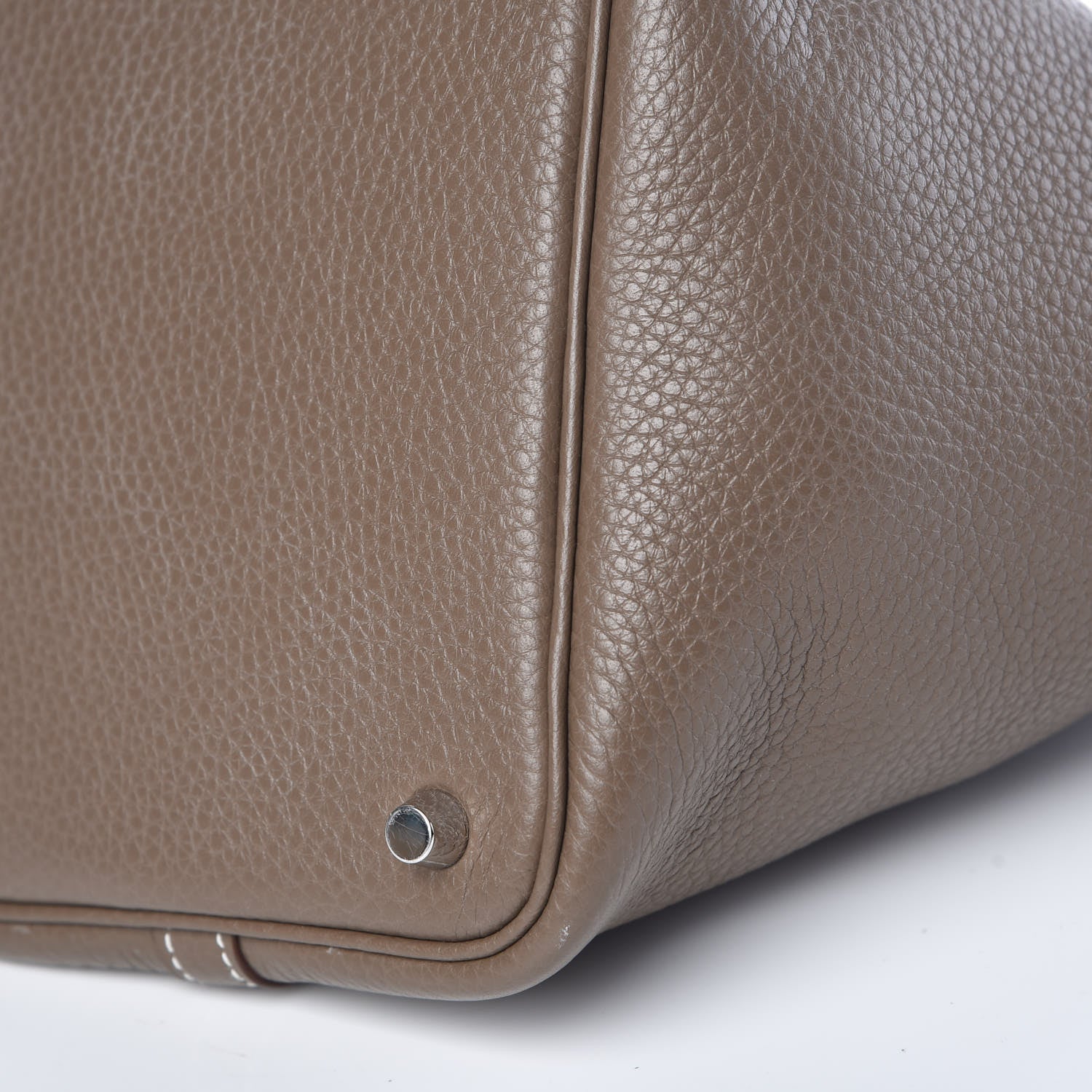 Hermes Taurillon Clemence Picotin Lock 18 PM Etoupe 15 of 17