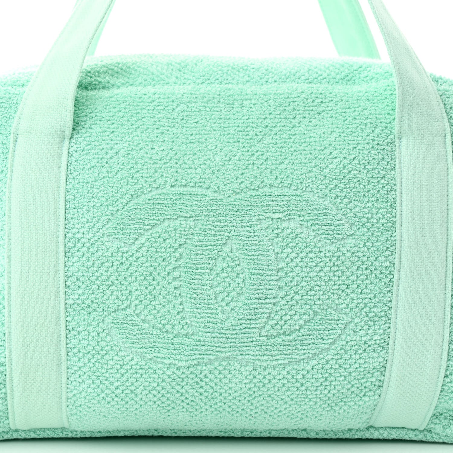 Chanel Terry Cotton CC Beach Tote Towel Set Green 8 of 12