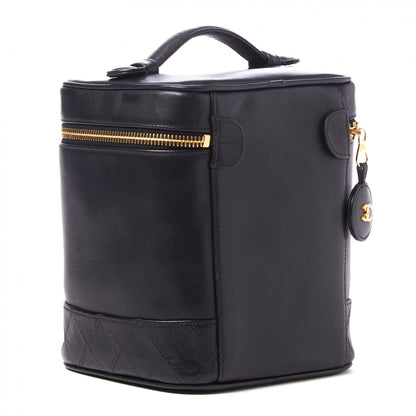 Chanel Calfskin Cosmetic Vanity Bag Black 2 of 10