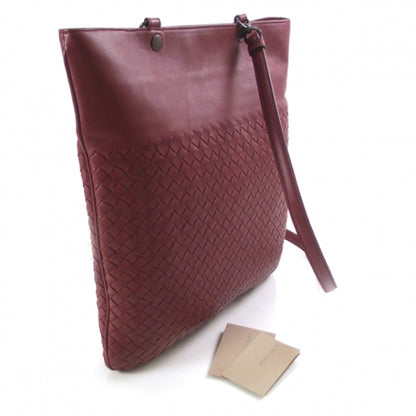 Bottega Veneta Nappa Intrecciato Flat Crossbody Bag Red 3 of 9