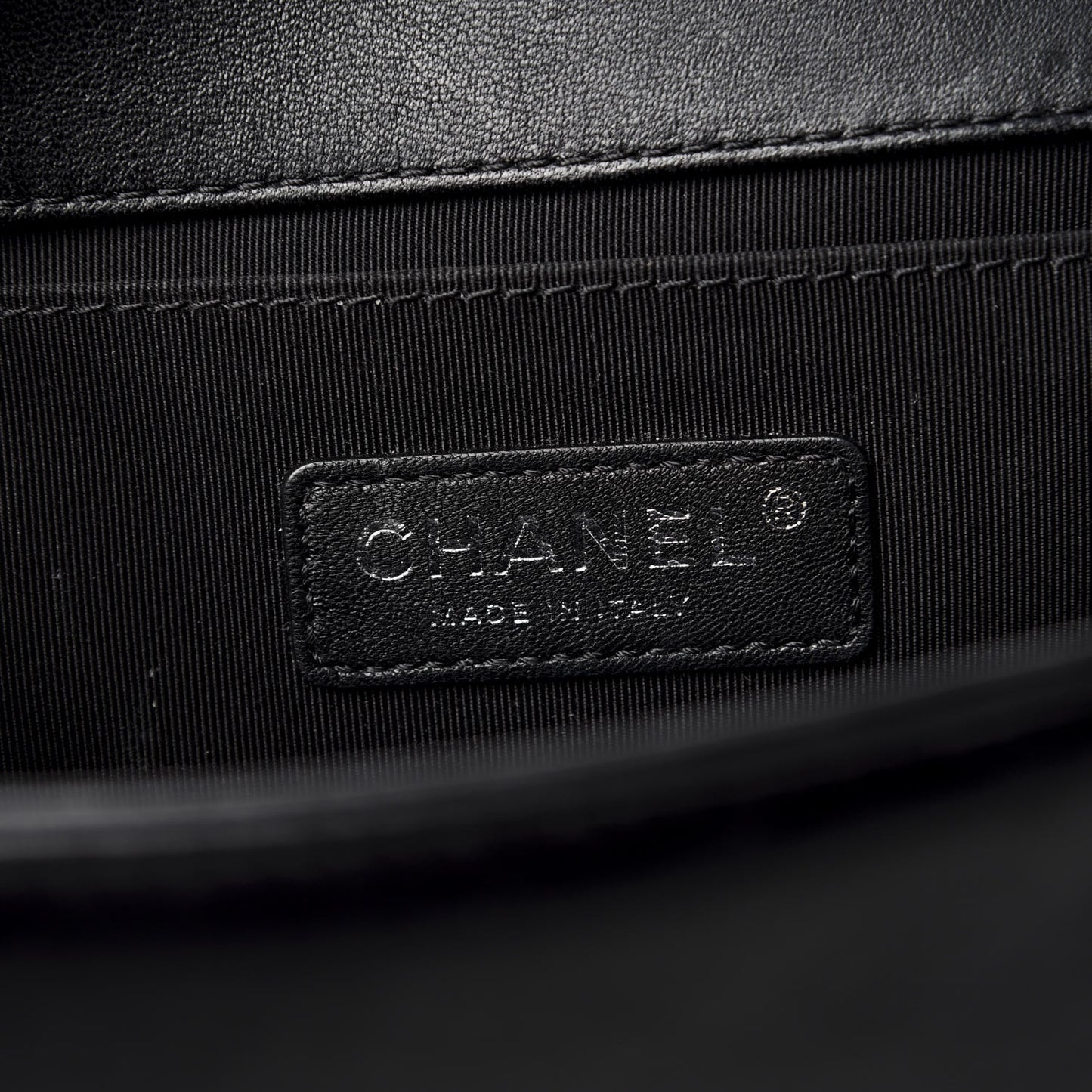 Lambskin Quilted Medium Boy Flap Black