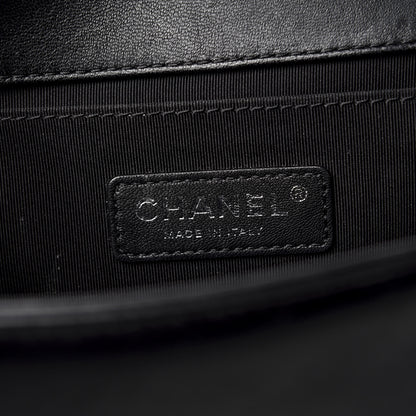 Chanel Lambskin Quilted Medium Boy Flap Black 7 of 8