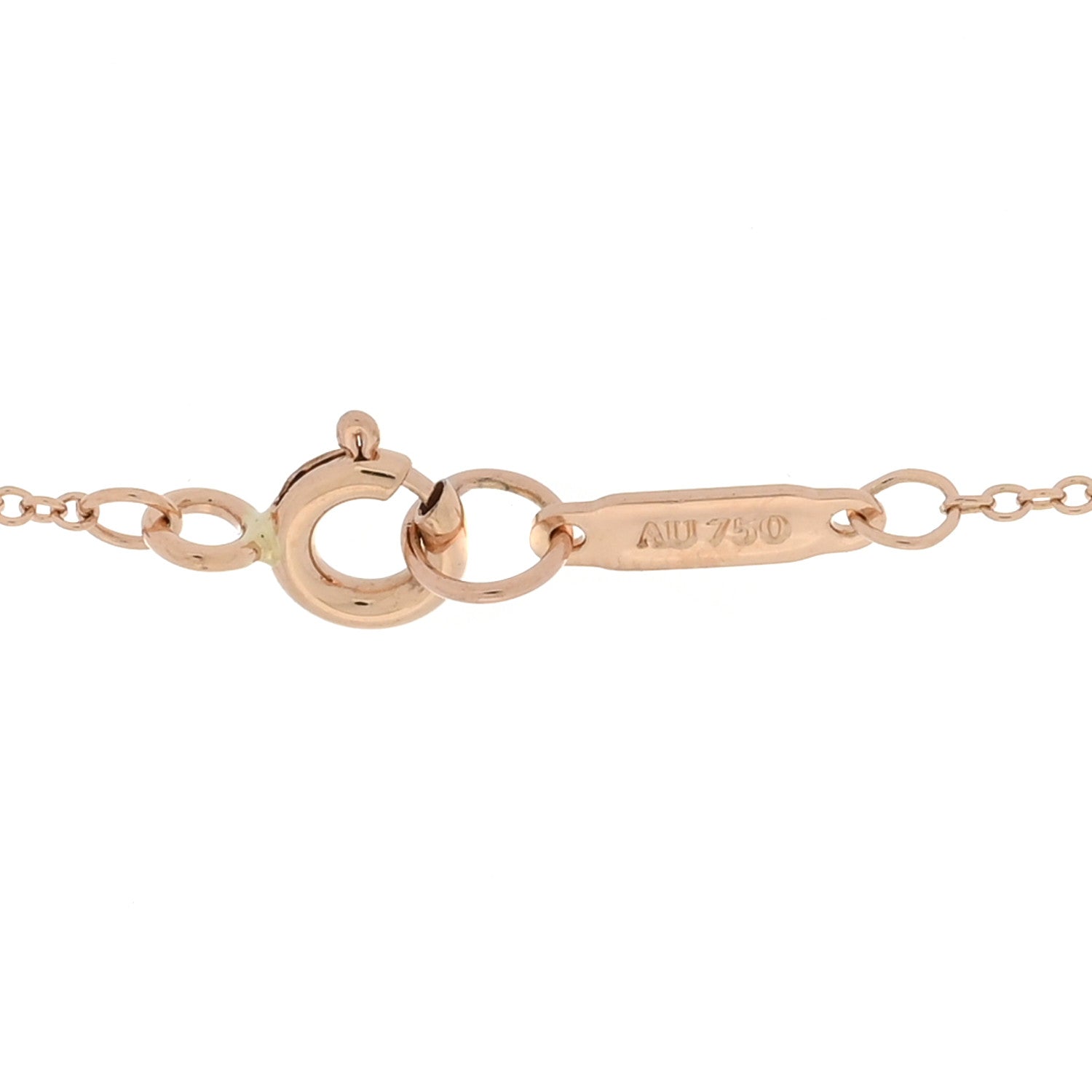 Tiffany 18K Rose Gold Diamond Small Heart Pendant Necklace 3 of 3