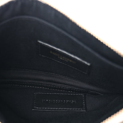 Saint Laurent Grain De Poudre Chevron Monogram Bill Pouch Crema Soft 5 of 12