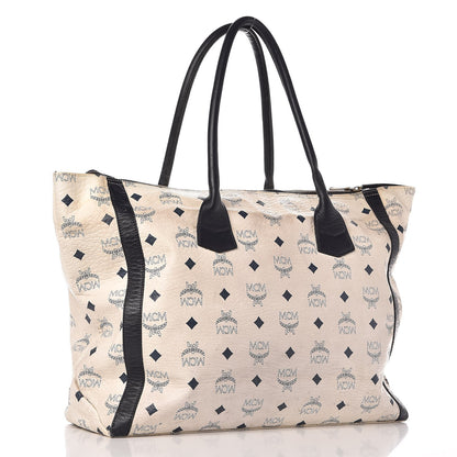 MCM Visetos Medium Tote White 3 of 23