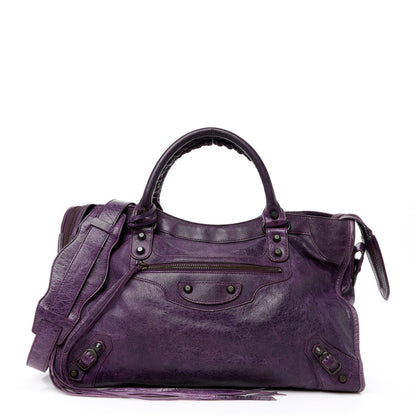 Balenciaga Agneau Classic Hardware City Raisin 1 of 17