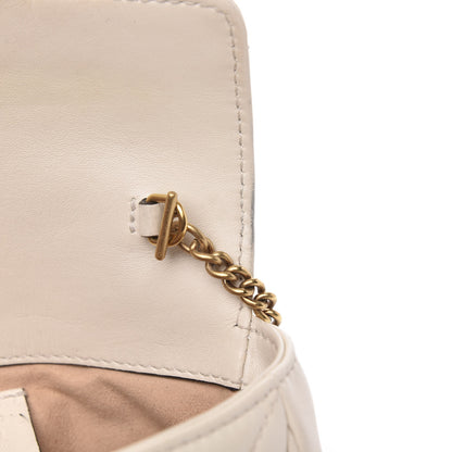 Gucci Calfskin Matelasse Super Mini GG Marmont Shoulder Bag White 17 of 17
