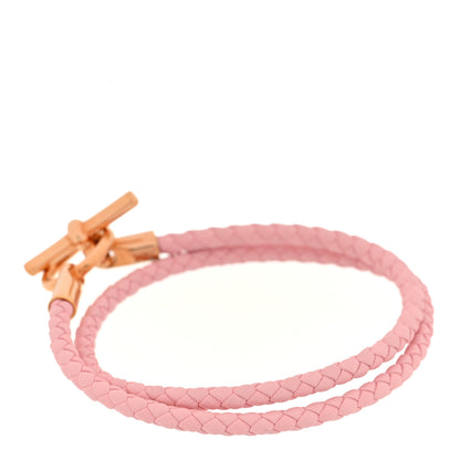 Hermes Swift Glenan Double Tour Bracelet T2 Rose Sakura 3 of 4