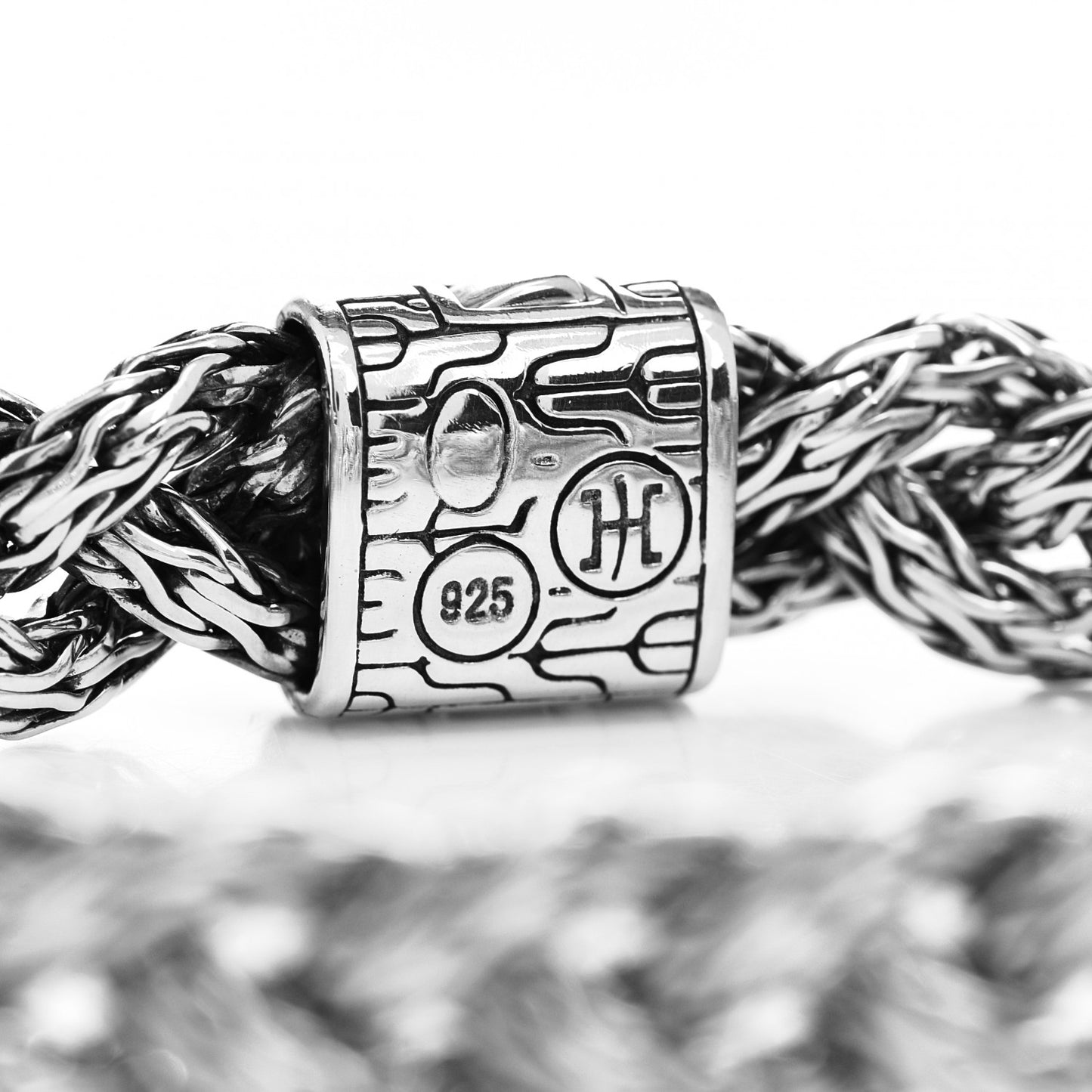 Sterling Silver Medium Braided Classic Chain Bracelet