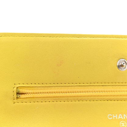Chanel Lambskin Quilted Wallet on Chain WOC Yellow 11 of 16