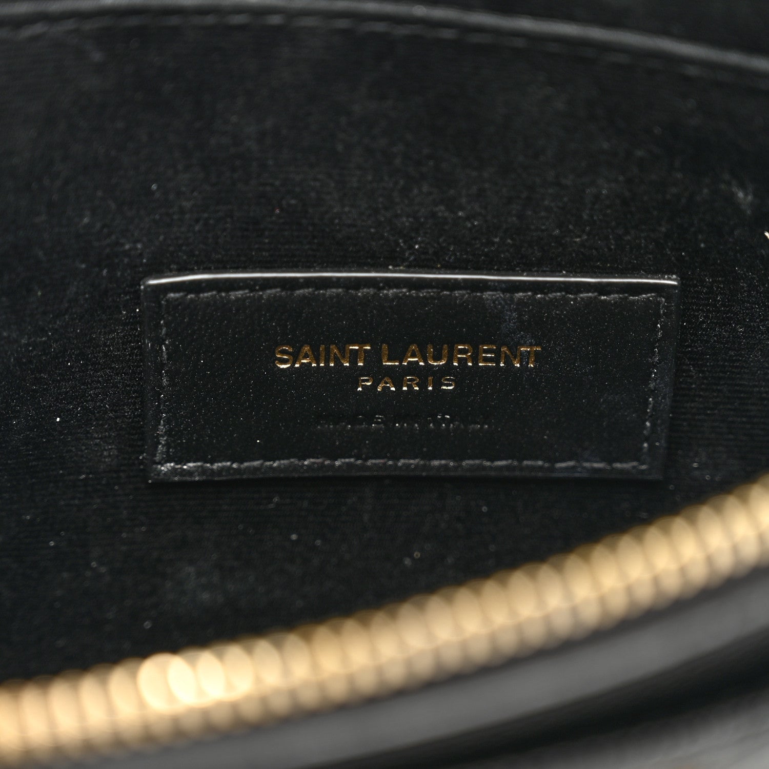Saint Laurent Grain De Poudre Chevron Monogram Large Bill Pouch Black 6 of 9
