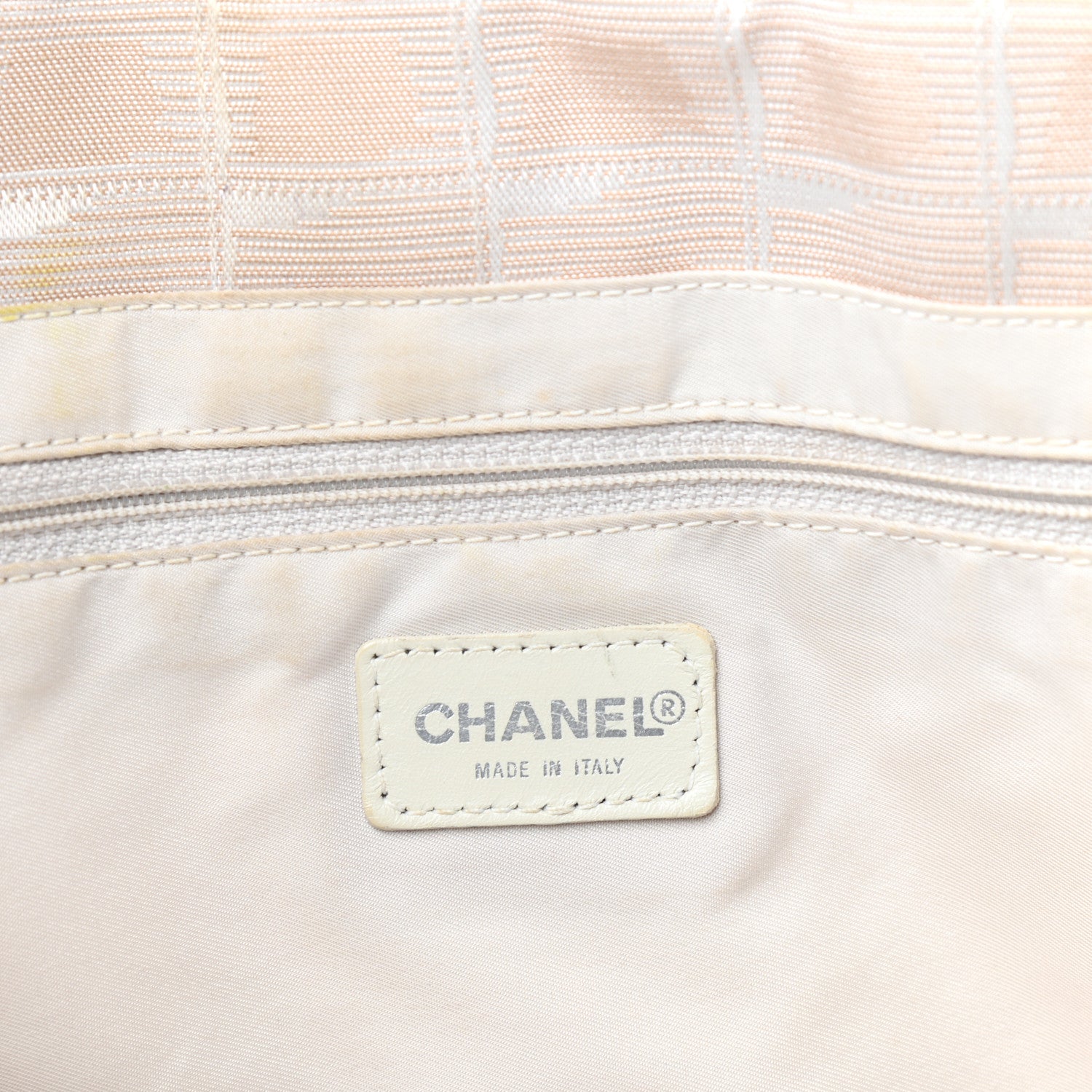 Chanel Nylon Medium Travel Tote Beige 6 of 10