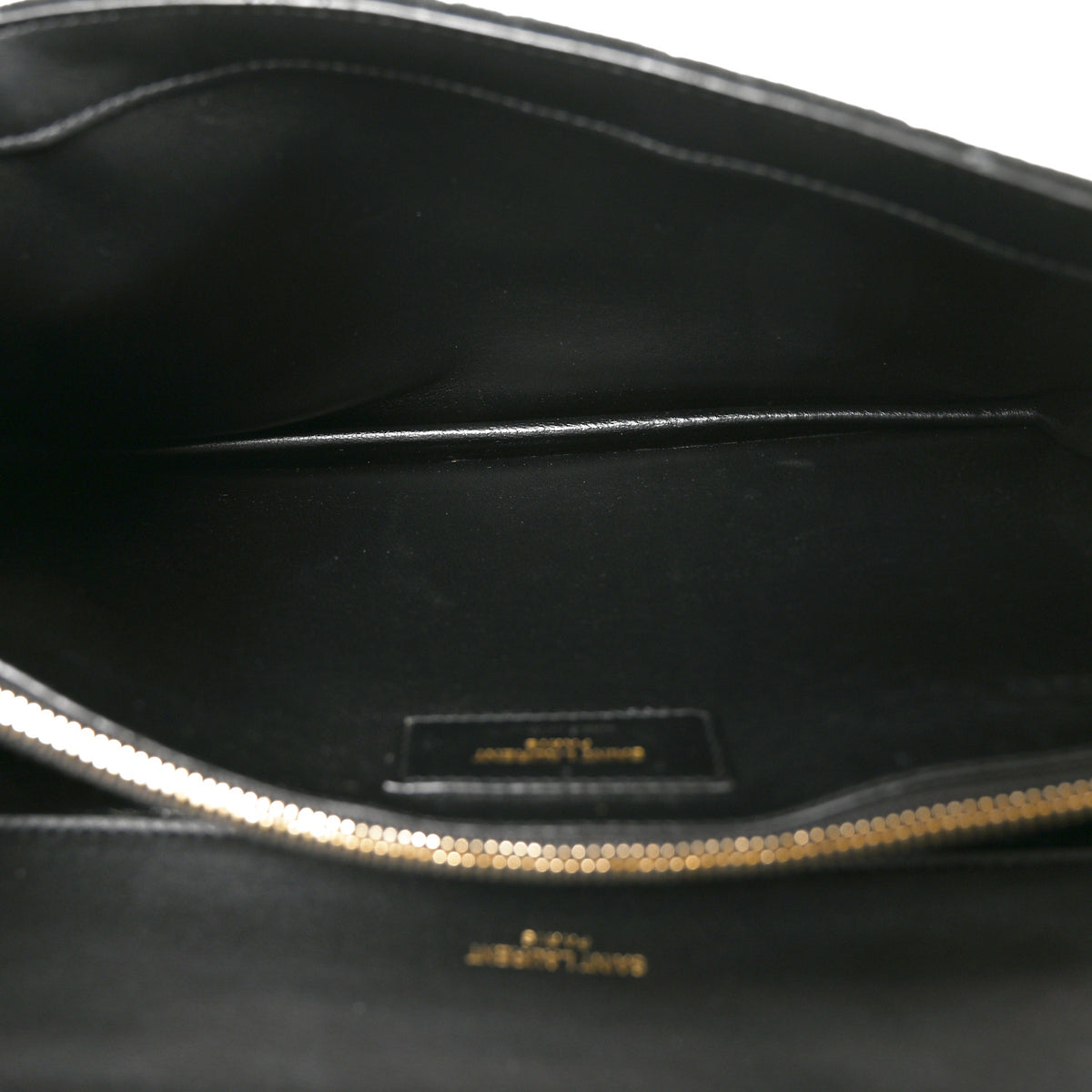 Saint Laurent Nubuck Shearling Quilted Medium Gaby Satchel Black 5 of 10