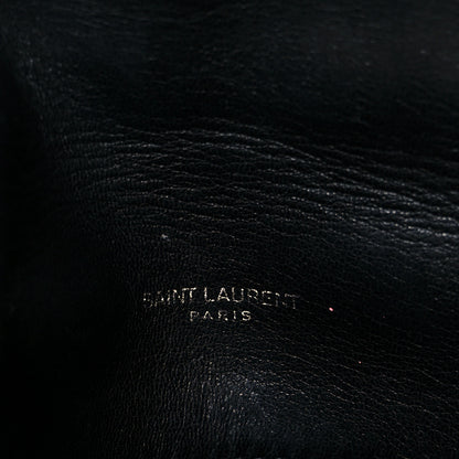 Saint Laurent Lambskin Quilted Toy Loulou Puffer Monogram Chain Satchel Black 7 of 11