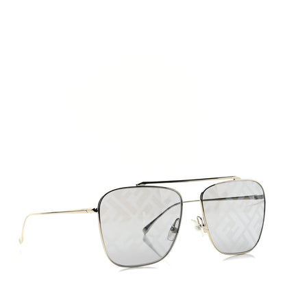 Fendi Metal Aviator Sunglasses FF0406/S Gold 3 of 6