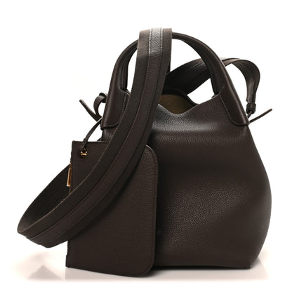 Loro Piana Grained Calfskin Micro Bale Bag Dark Chocolate Licorice 3 of 10