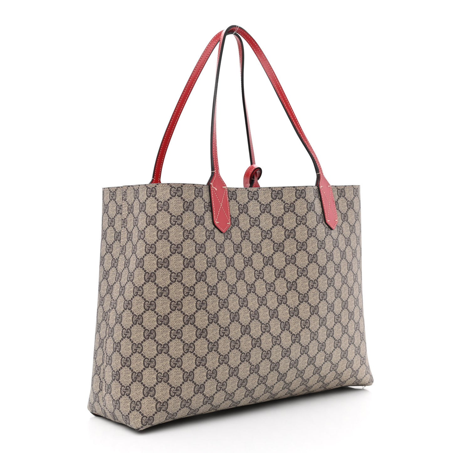 GG Supreme Medium Reversible Tote Beige Red