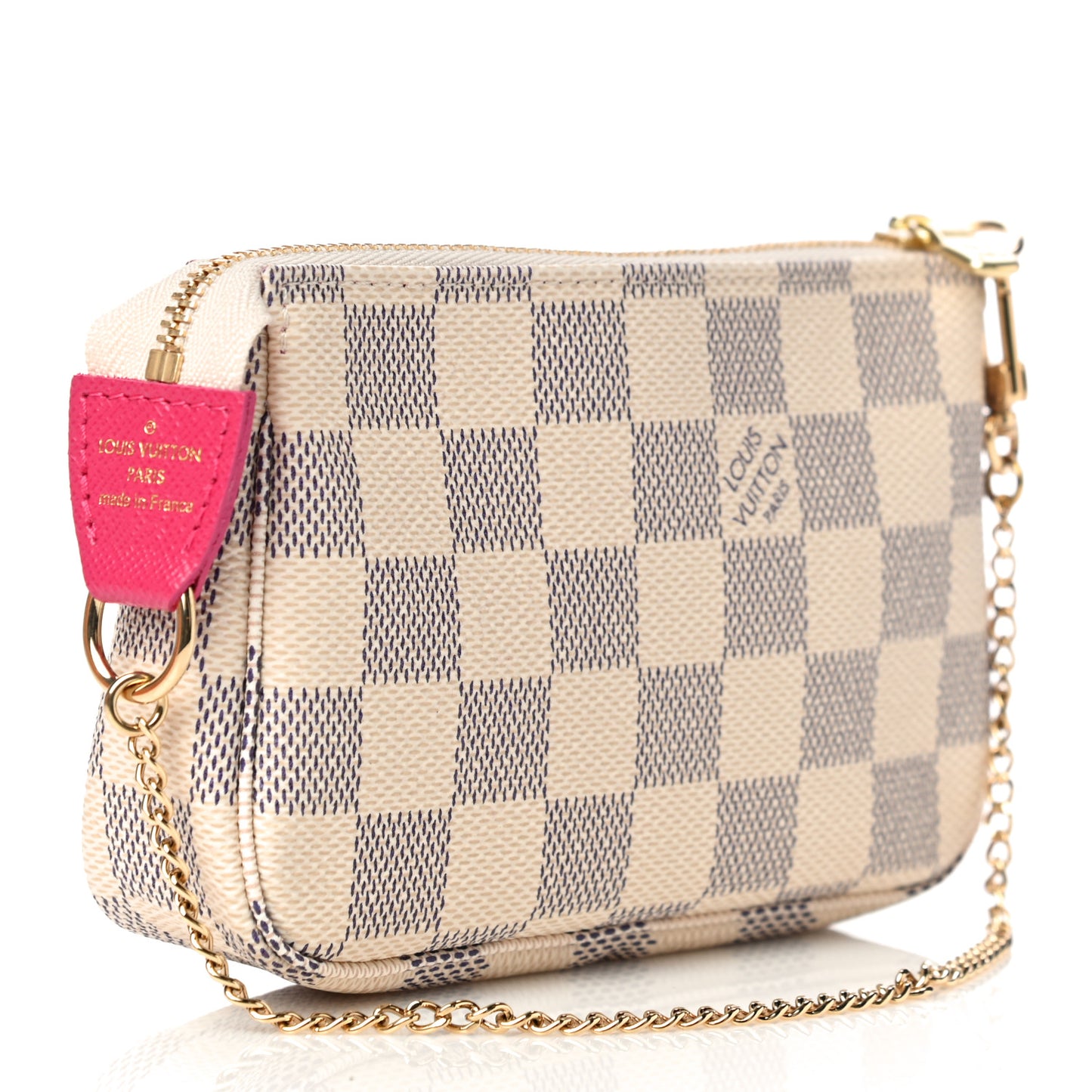 Damier Azur 2021 Christmas Animation Hollywood Mini Pochette Accessories Fuchsia