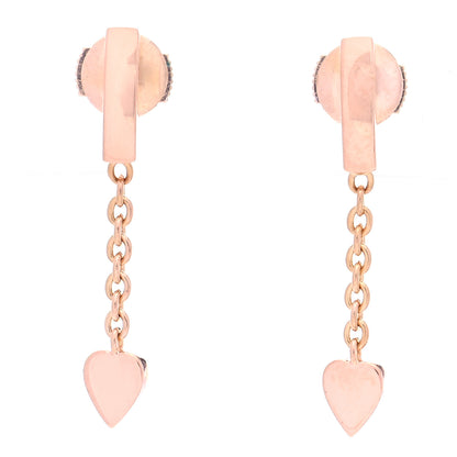 Cartier 18K Pink Gold Mon Amour Heart Drop Earrings 1 of 8
