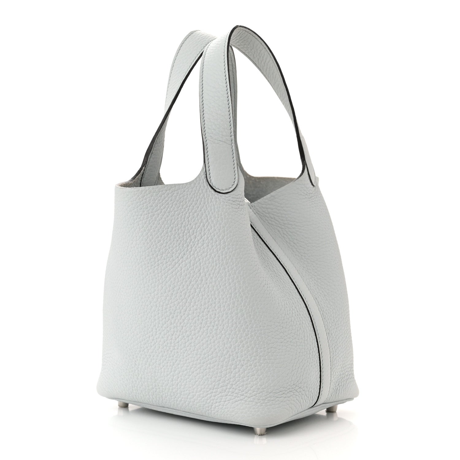Hermes Taurillon Clemence Picotin Lock 18 PM Bleu Pale 3 of 10