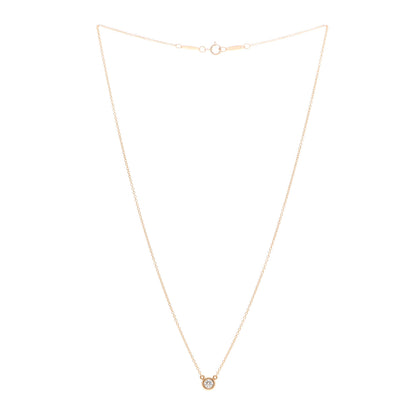 Tiffany 18K Rose Gold Diamond .17ct Elsa Peretti Diamonds by the Yard Pendant Necklace 3 of 8