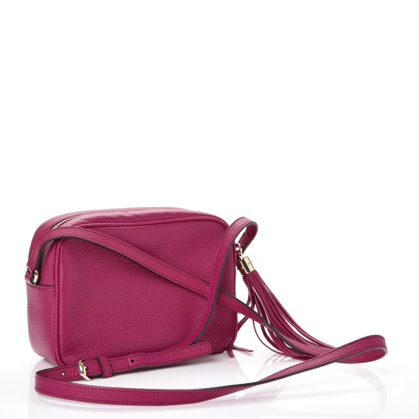Pebbled Calfskin Small Soho Disco Bag Bright Bougainvillea