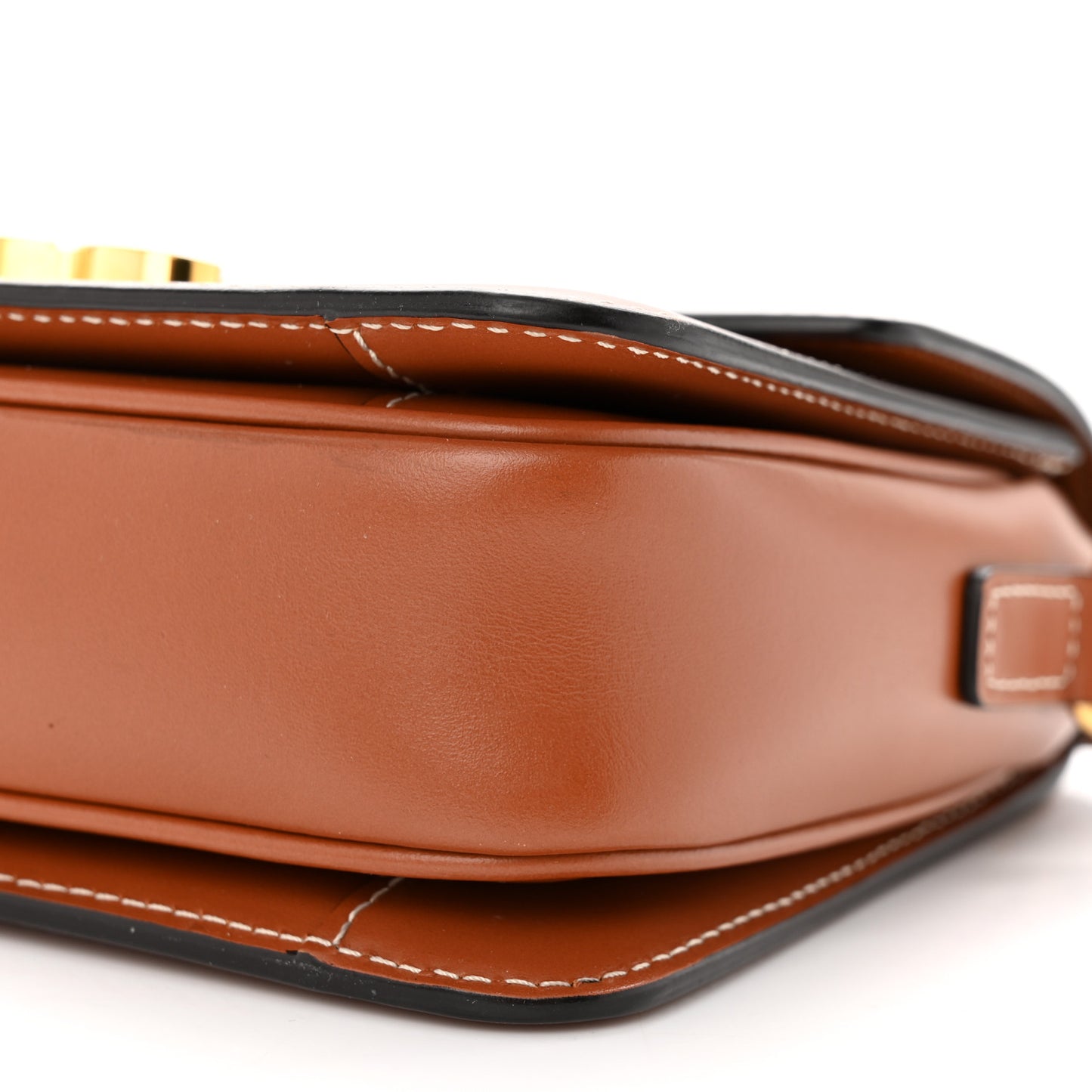 Calfskin Triomphe Canvas Teen Triomphe Bag Tan