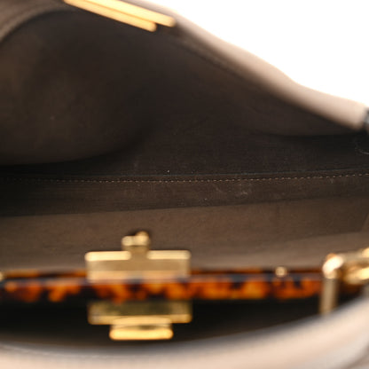 Fendi Vitello Seta Plexiglass Tortoise Medium Peekaboo Iconic Satchel Tortora 8 of 13
