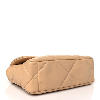 Chanel Lambskin Quilted Medium Chanel 19 Flap Beige 4 of 12