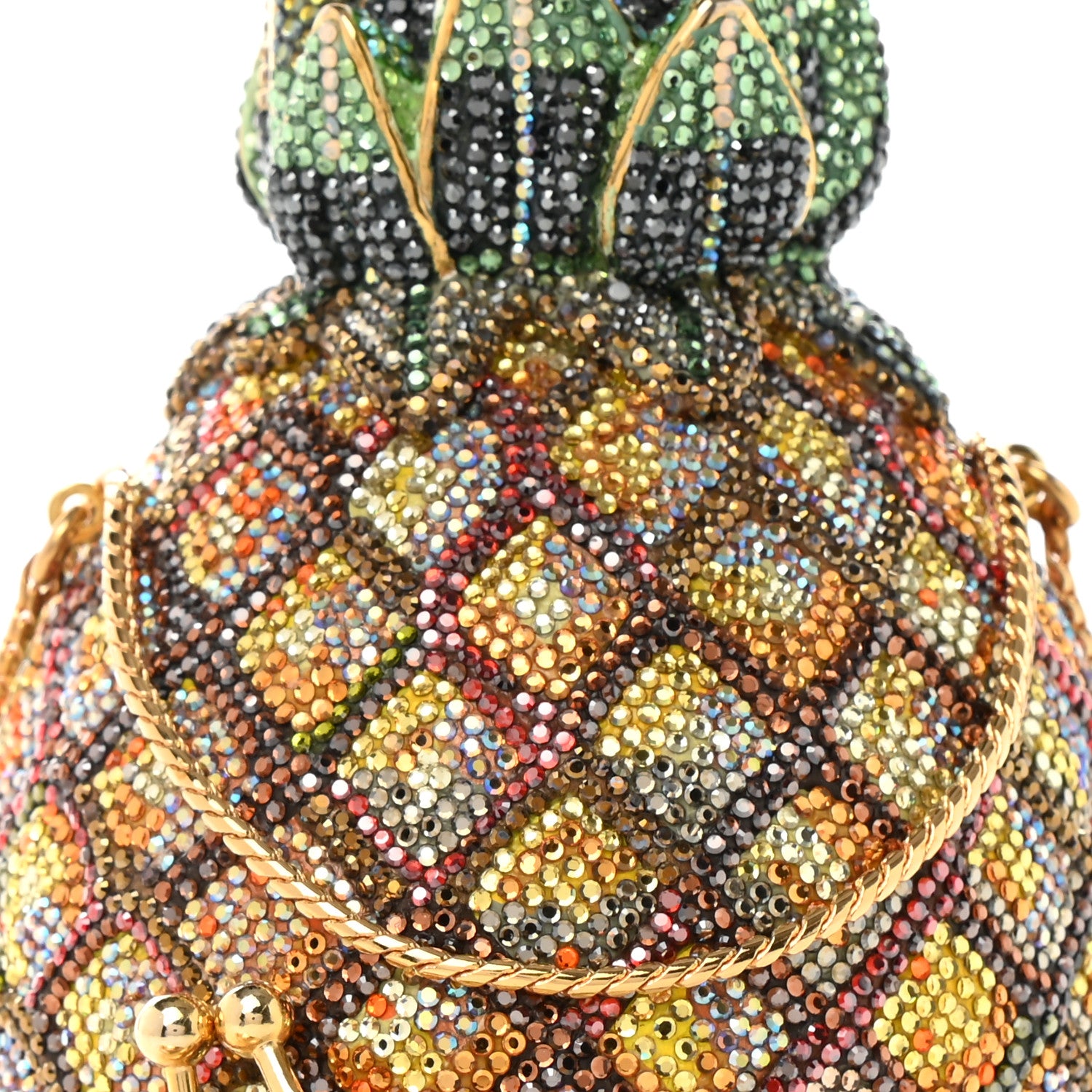 Judith Leiber Crystal Pineapple Minaudiere Clutch Multicolor 7 of 9