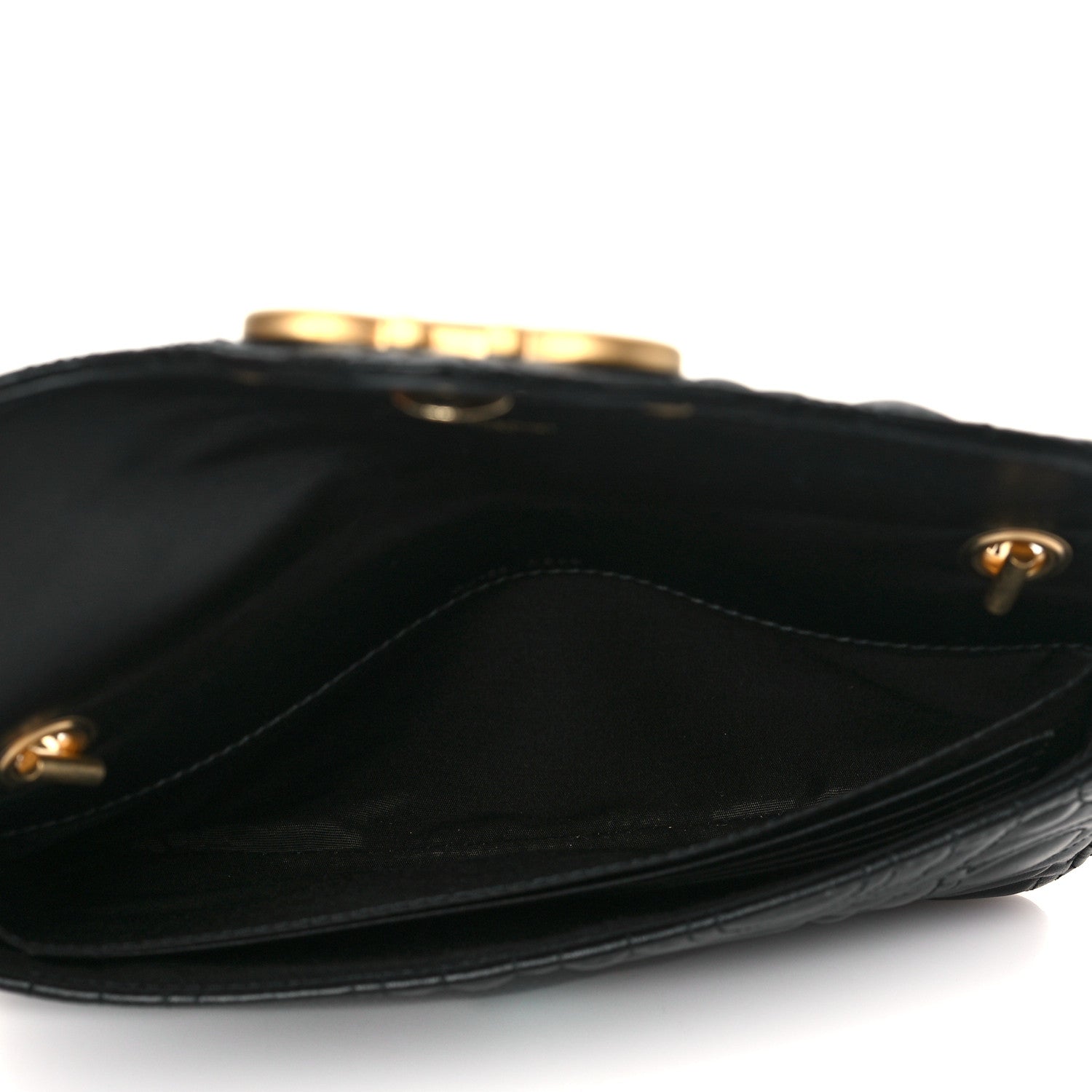Salvatore Ferragamo Calfskin Quilted Gancini Mini Bag Black 5 of 9