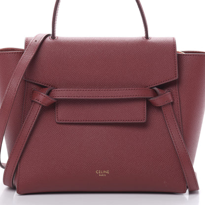 Celine Grained Calfskin Nano Belt Bag Acai 8 of 13