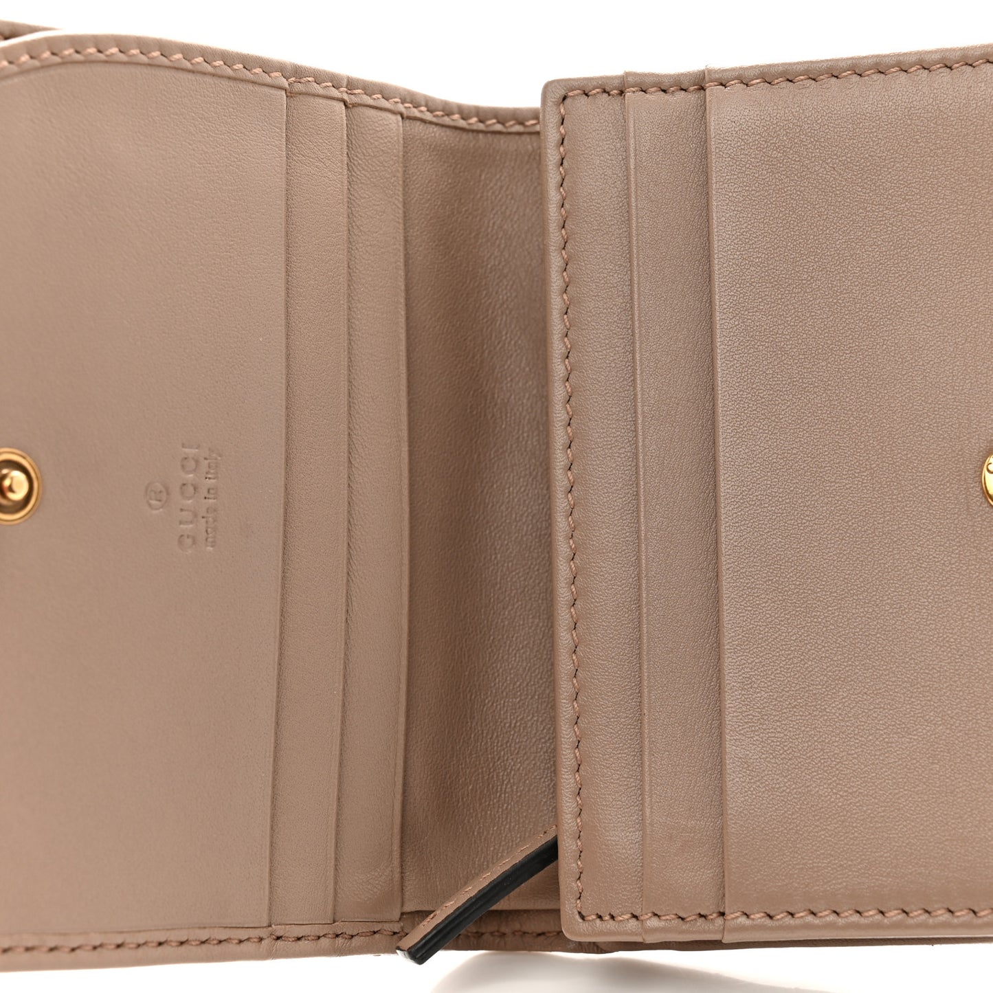 Calfskin Matelasse GG Marmont Card Case Wallet Porcelain Rose