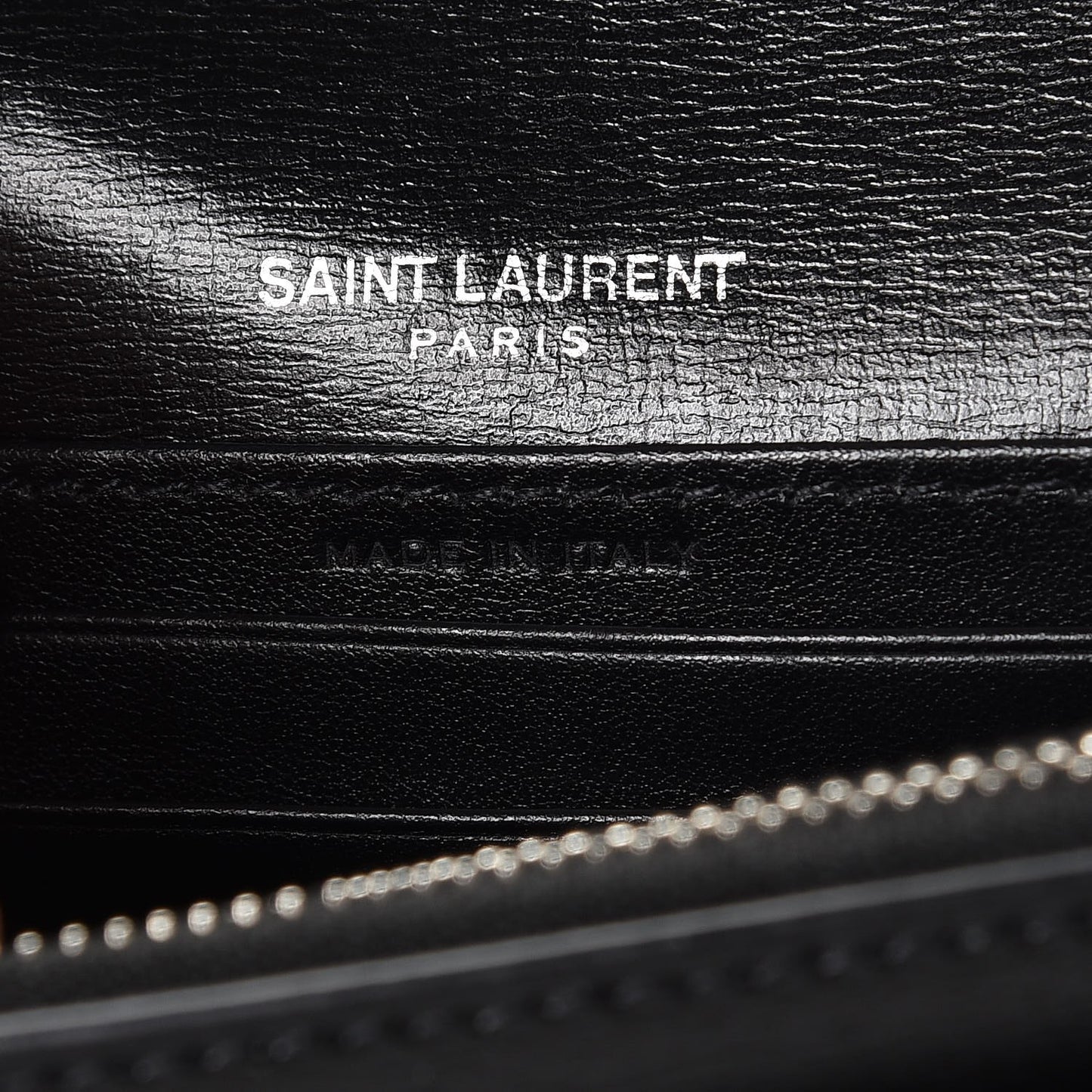 Calfskin Monogram Sunset Chain Wallet Black