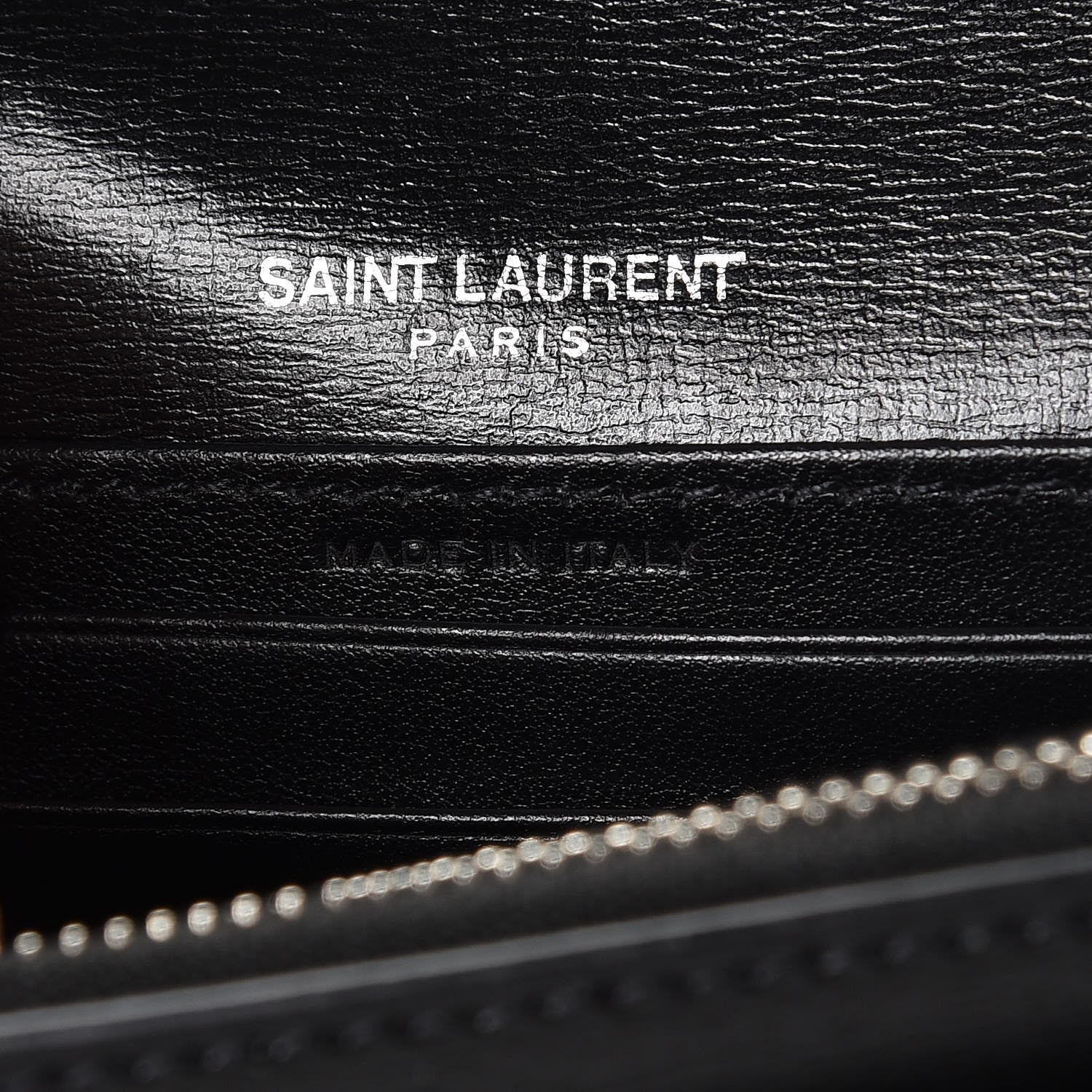Saint Laurent Calfskin Monogram Sunset Chain Wallet Black 7 of 9