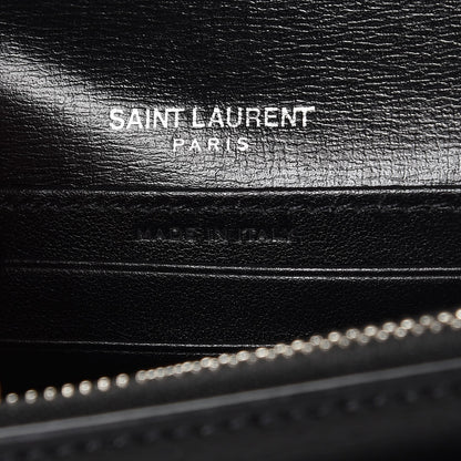 Saint Laurent Calfskin Monogram Sunset Chain Wallet Black 7 of 9