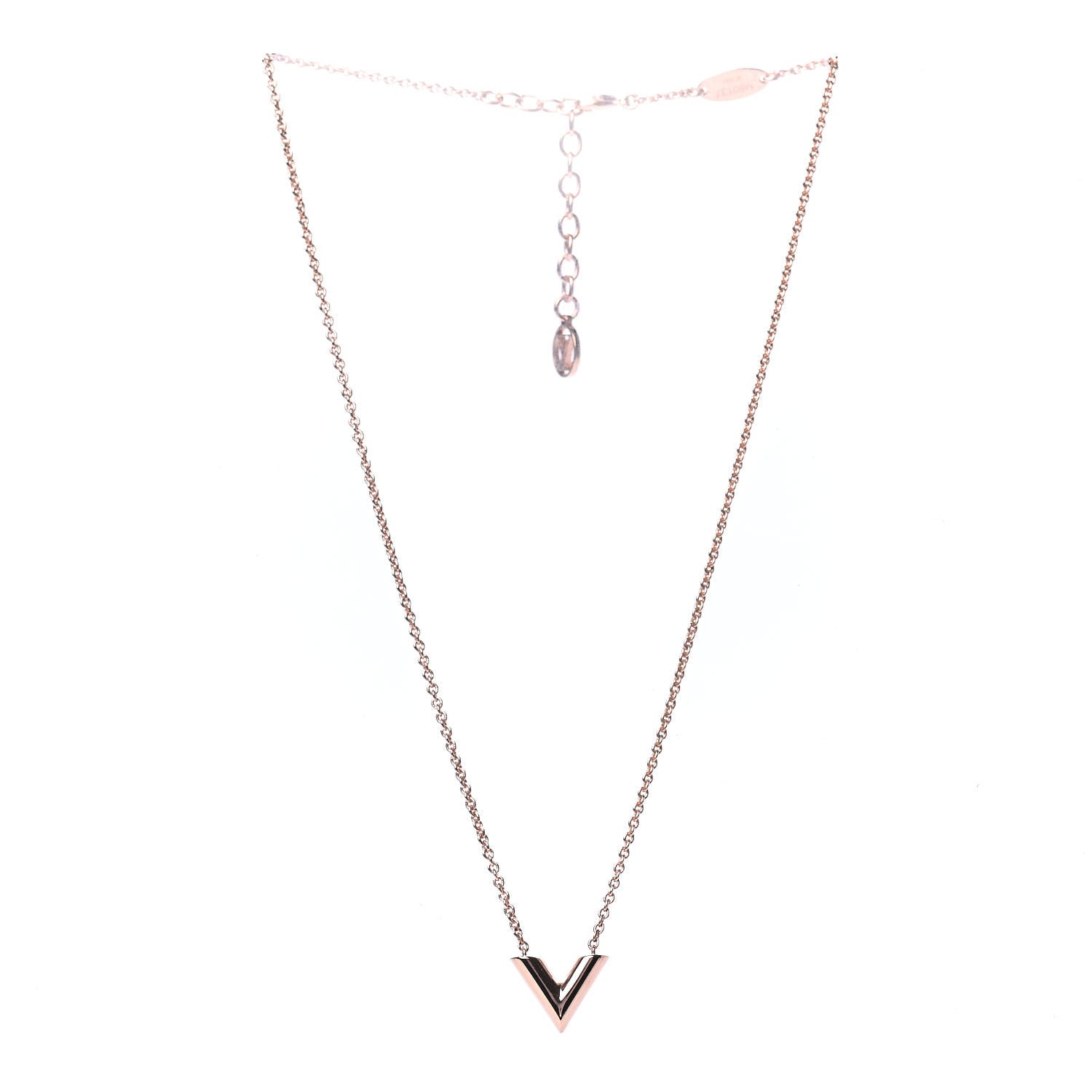 Louis Vuitton Essential V Necklace Rose Gold 2 of 4
