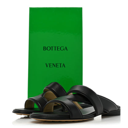 Bottega Veneta Calfskin The Band Flat Sandals 37.5 Black 12 of 12