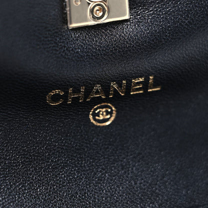 Chanel Sequin COCO Clutch With Chain Black Red 5 of 10
