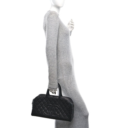 Chanel Caviar Quilted Large Bowler Bag Black 2 of 12