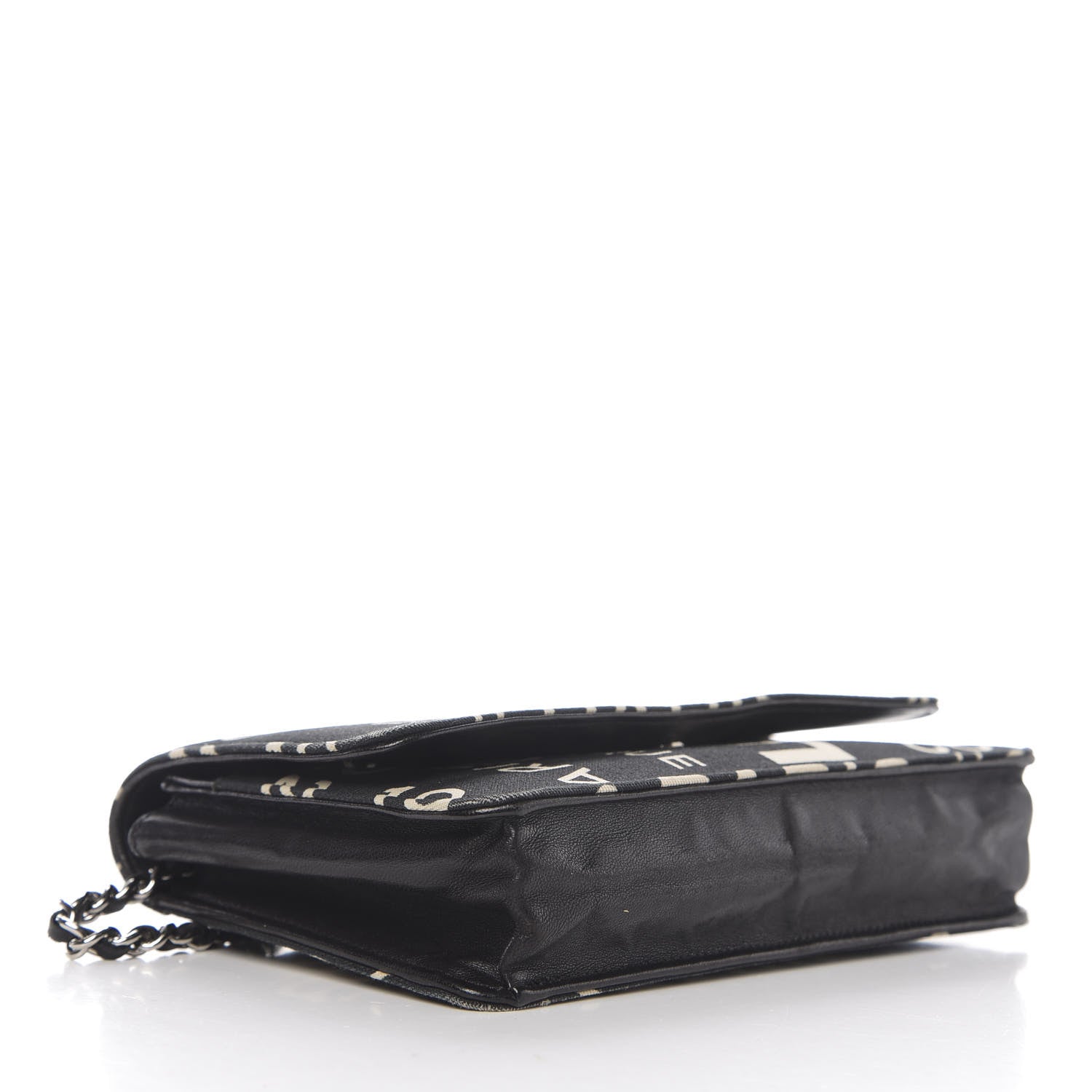 Chanel Denim Coco Wallet On Chain WOC Black 3 of 10