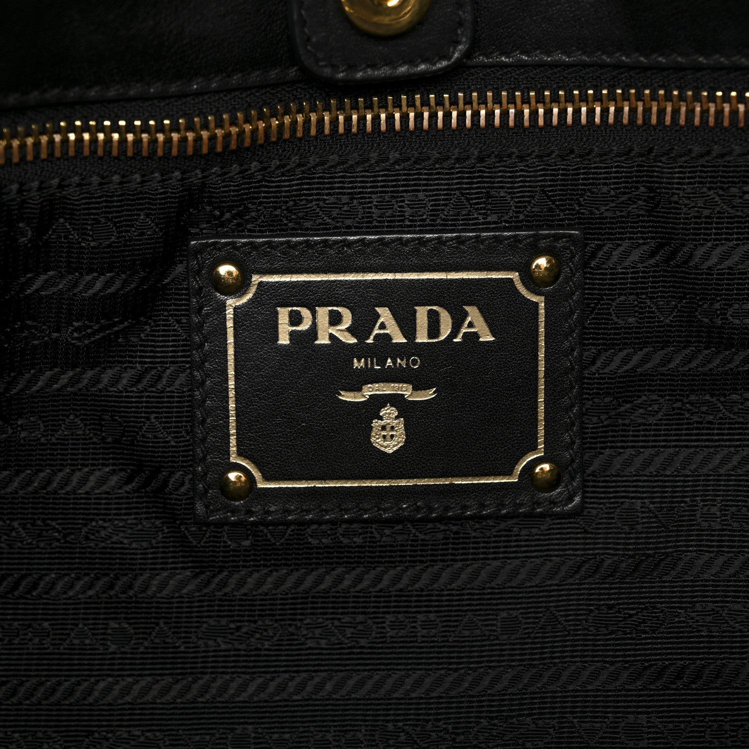 Prada Tessuto Nylon Quilted Shopping Tote Black 5 of 13