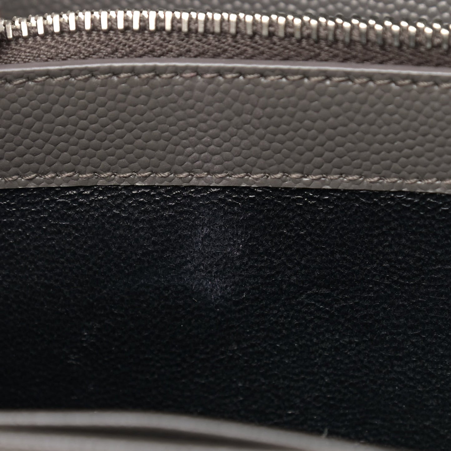 Grain De Poudre Matelasse Chevron Monogram Chain Wallet Grey