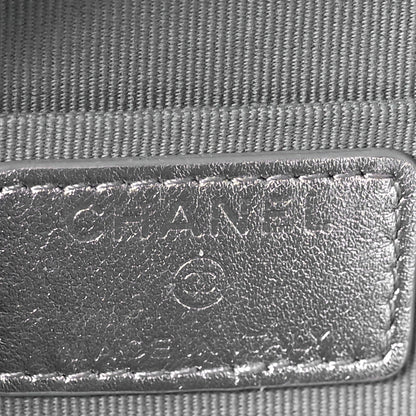 Chanel Gradient Metallic Lambskin Quilted Like A Wallet Clutch With Chain Silver Purple 6 of 10