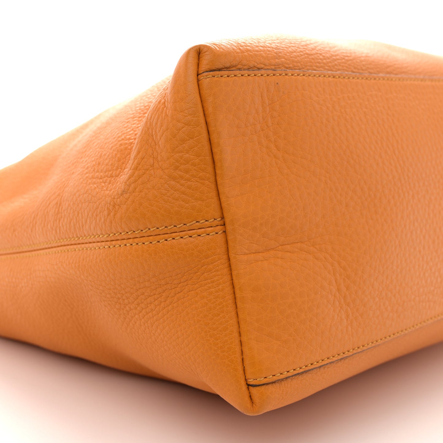 Pebbled Calfskin Medium Soho Chain Shoulder Bag Curcuma