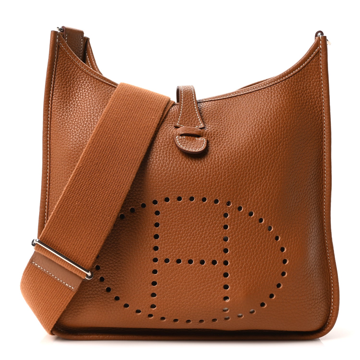 Hermes Taurillon Clemence Evelyne III PM Gold 1 of 10