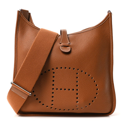 Hermes Taurillon Clemence Evelyne III PM Gold 1 of 10